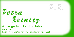 petra reinitz business card